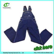 Work Wear Overalls Blue Denim Mens Pants